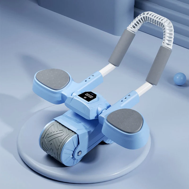 Ab Roller Wheel With Elbow Support - Aufladbares Smart-Counting-Abdominalrad für Core-Workout, Automatische Rückfederung,