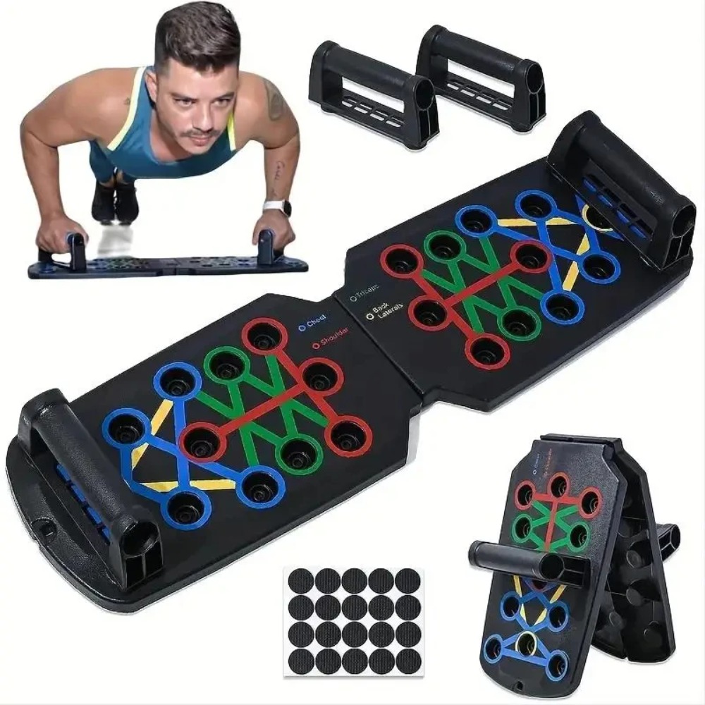 Push Up Board Foldable Multi Function - Tragbares, multifunktionales Push-up-Board-Set mit Griffen, faltbares