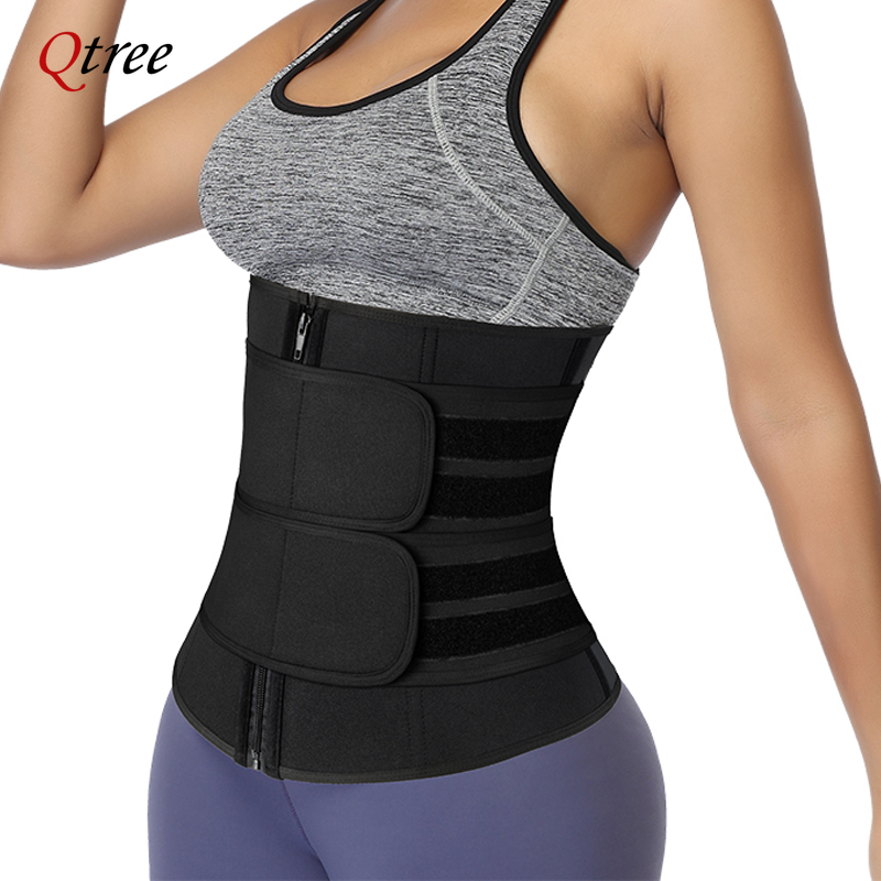 Sweat Waist Trainer Belt Neoprene - Qtree Taillentrainer in Übergröße für Damen,