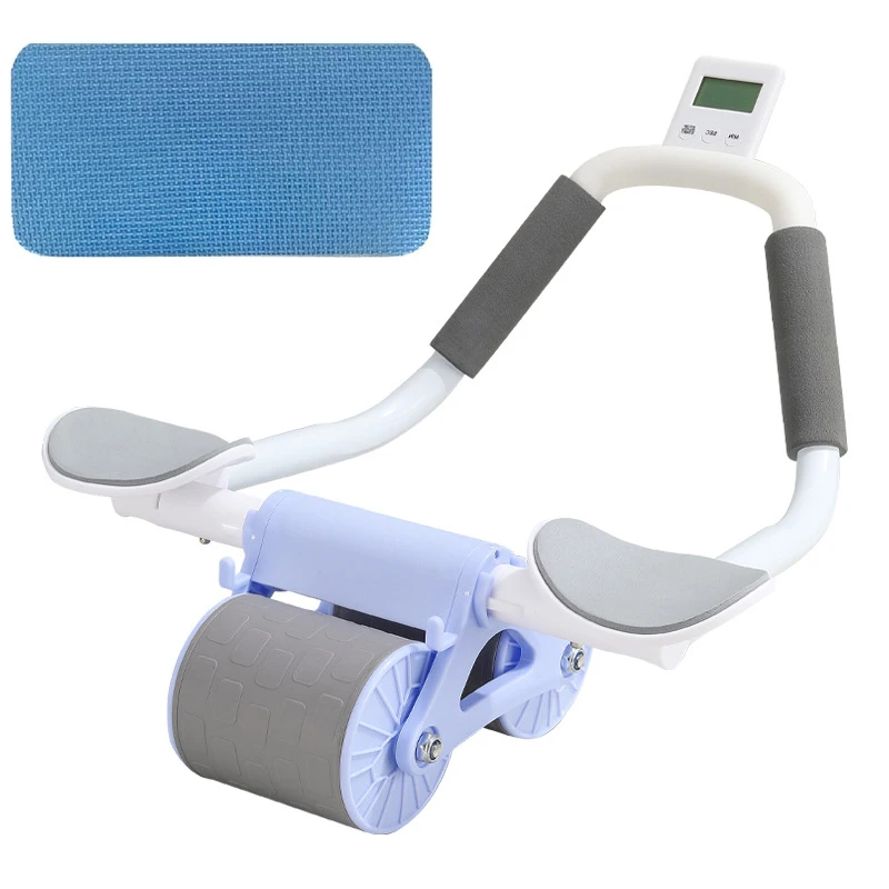 Ab Roller Wheel With Elbow Support - Ellenbogenstütze Auto-Rebound Bauchmuskel-Rad für Anfänger, Rutschfestes