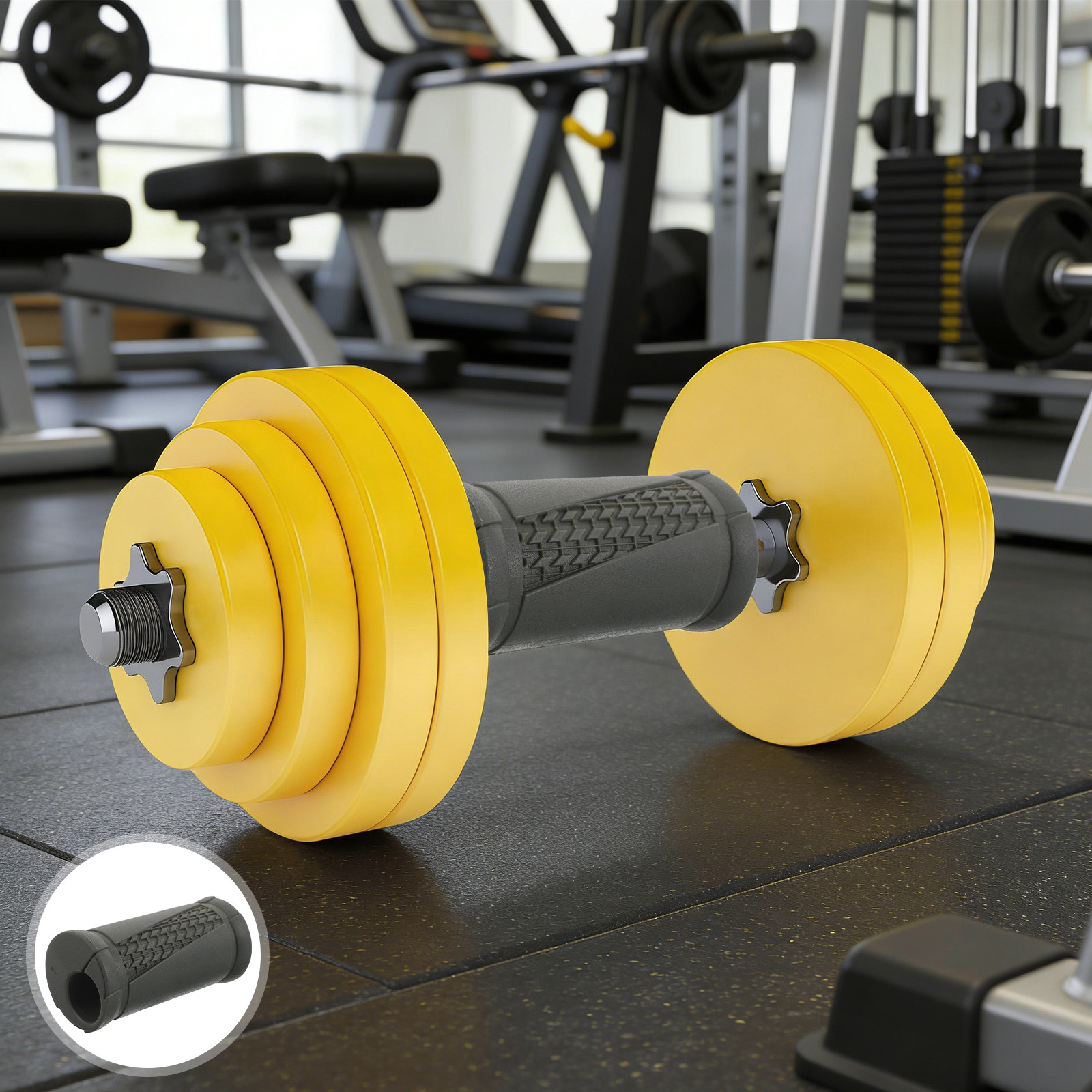 Fitness Equipment - 2 Stück Hantelgriffe, rutschfeste Langhantelgriff-Schutzhüllen für