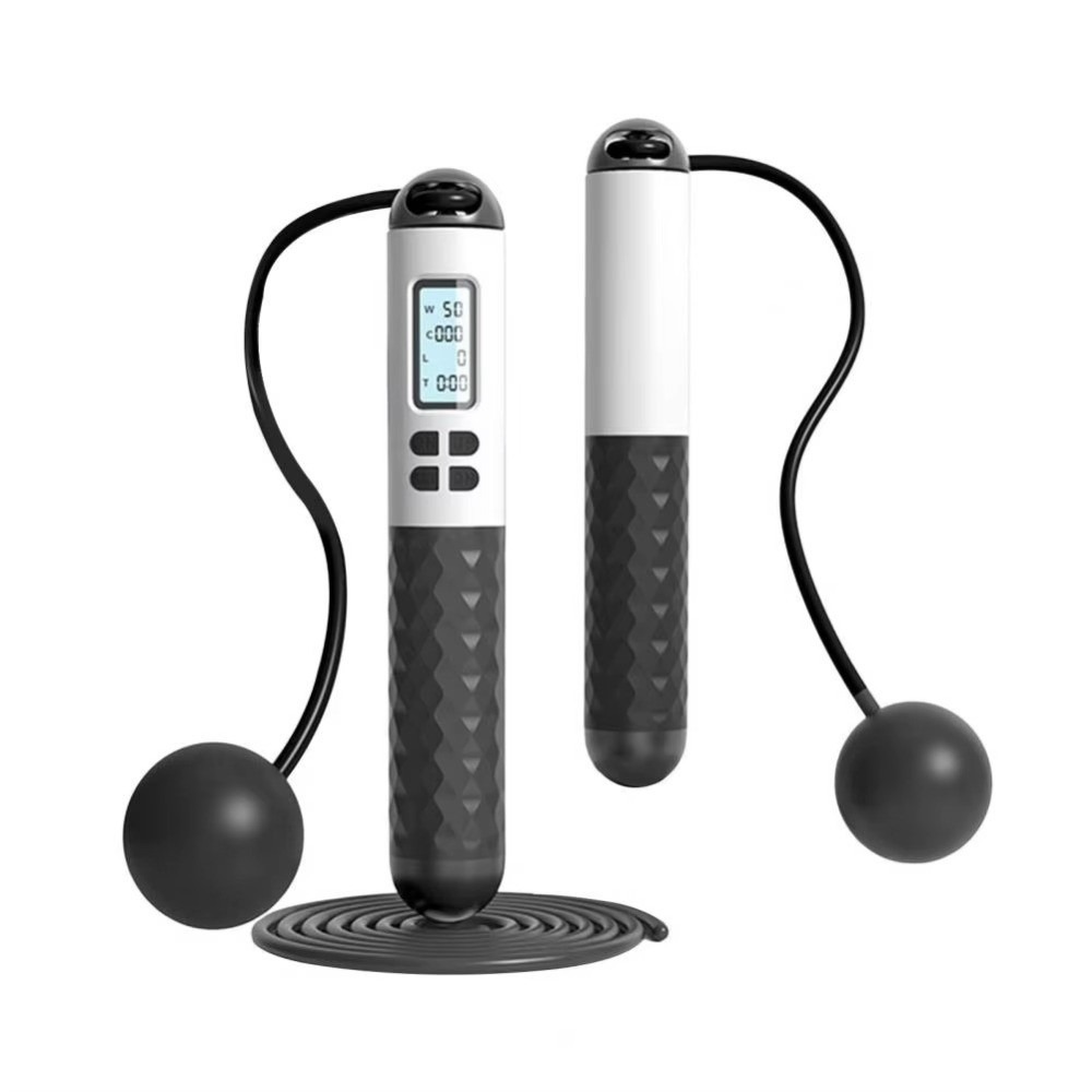 Smart Jump Rope Digital Counter - Schnurloses seilloses Springseil, rutschfest, Gewichtsverlust, Zählen,