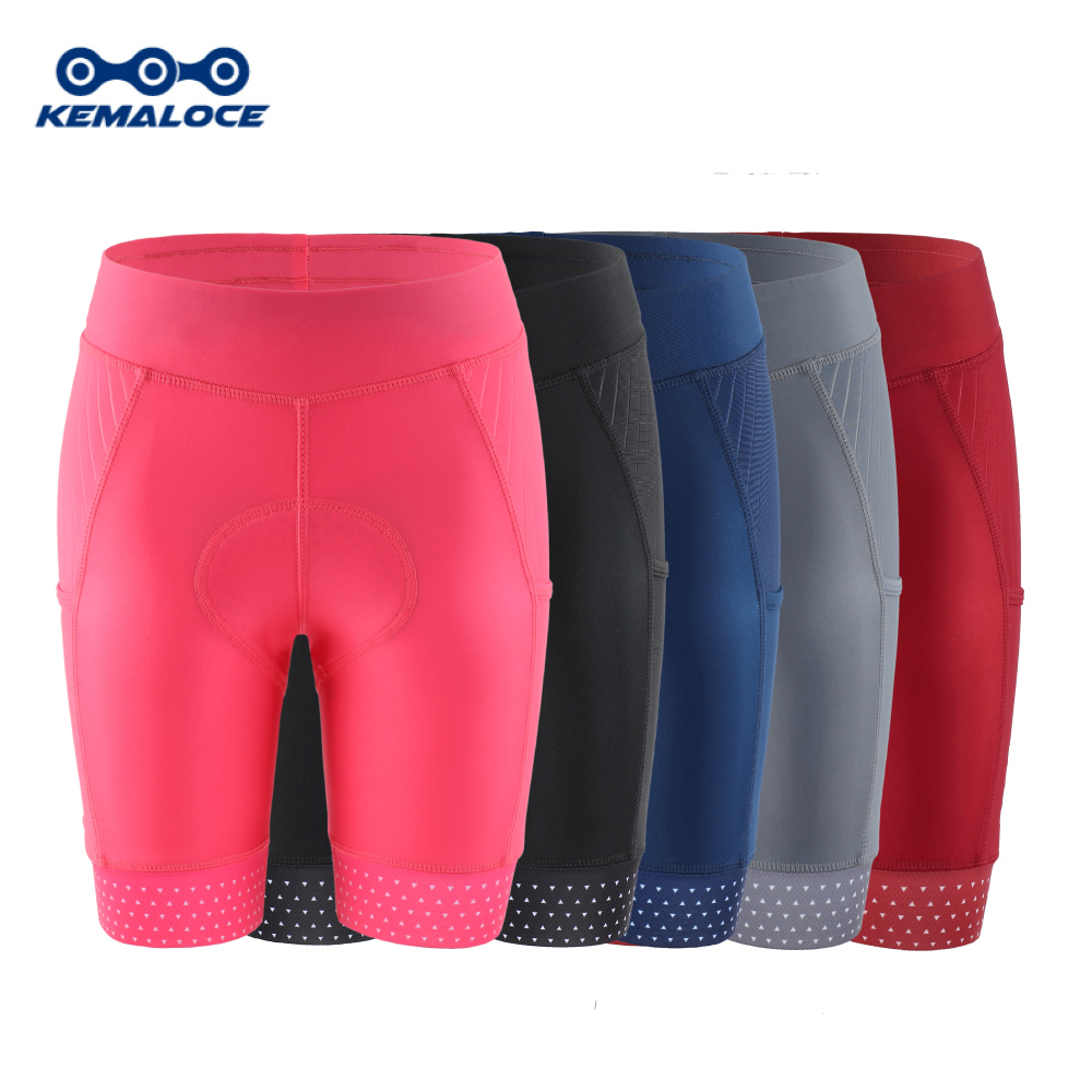Padded Cycling Shorts 5D Gel - Kemaloce Frauen Radhose 2024 rosa &