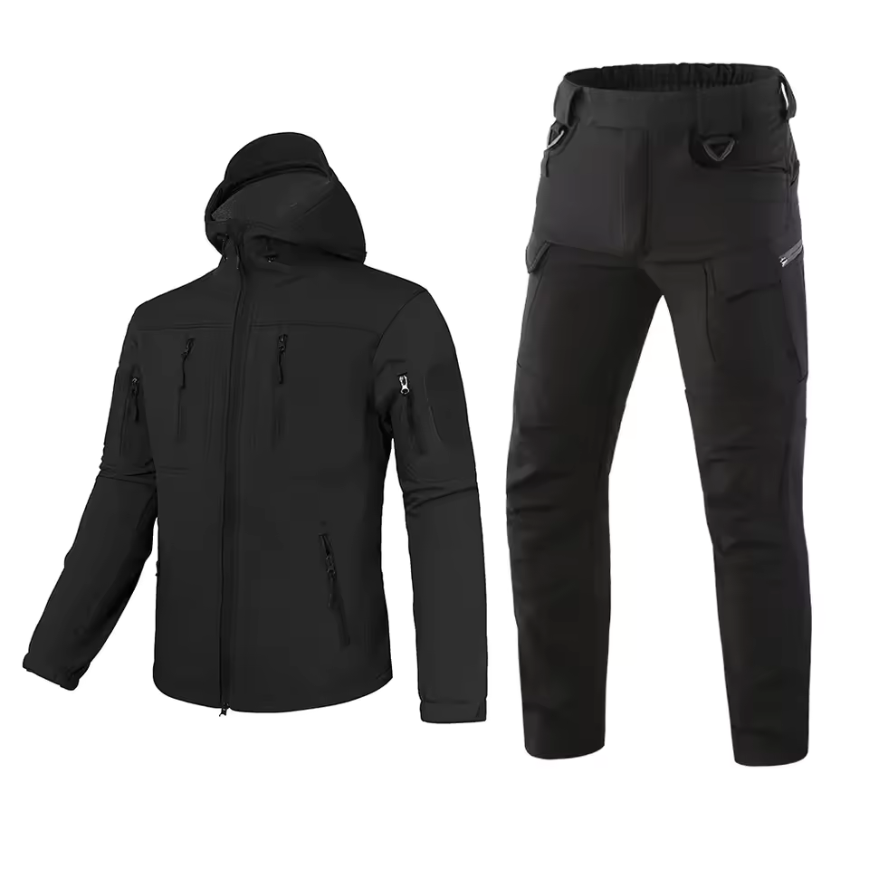 Hiking - Wasserdichte Softshell-Camouflage-Wander-Oberbekleidung, mit Fleece gefütterte Outdoor-Jacke,