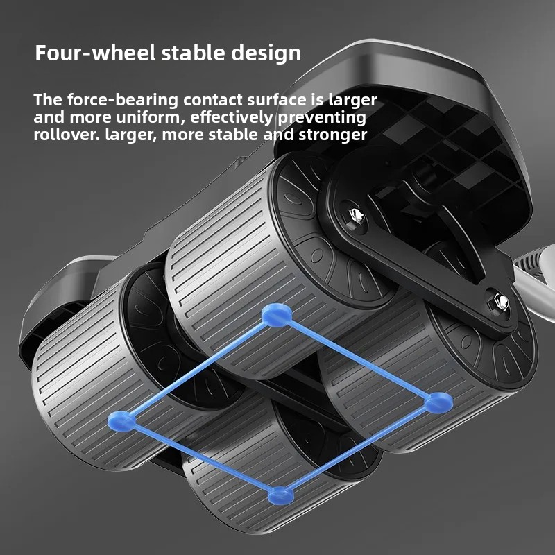 Ab Roller Wheel With Elbow Support - Vier-Rad-Ellbogenstütze Bauchroller Rotierender Rolltrainer Flache Stütze