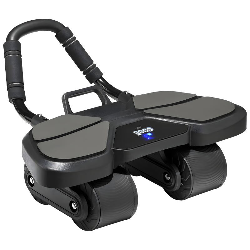Ab Roller Wheel With Elbow Support - Schwarzer Ab-Radroller mit Ellenbogenstütze, Krafttrainer, Fitness,