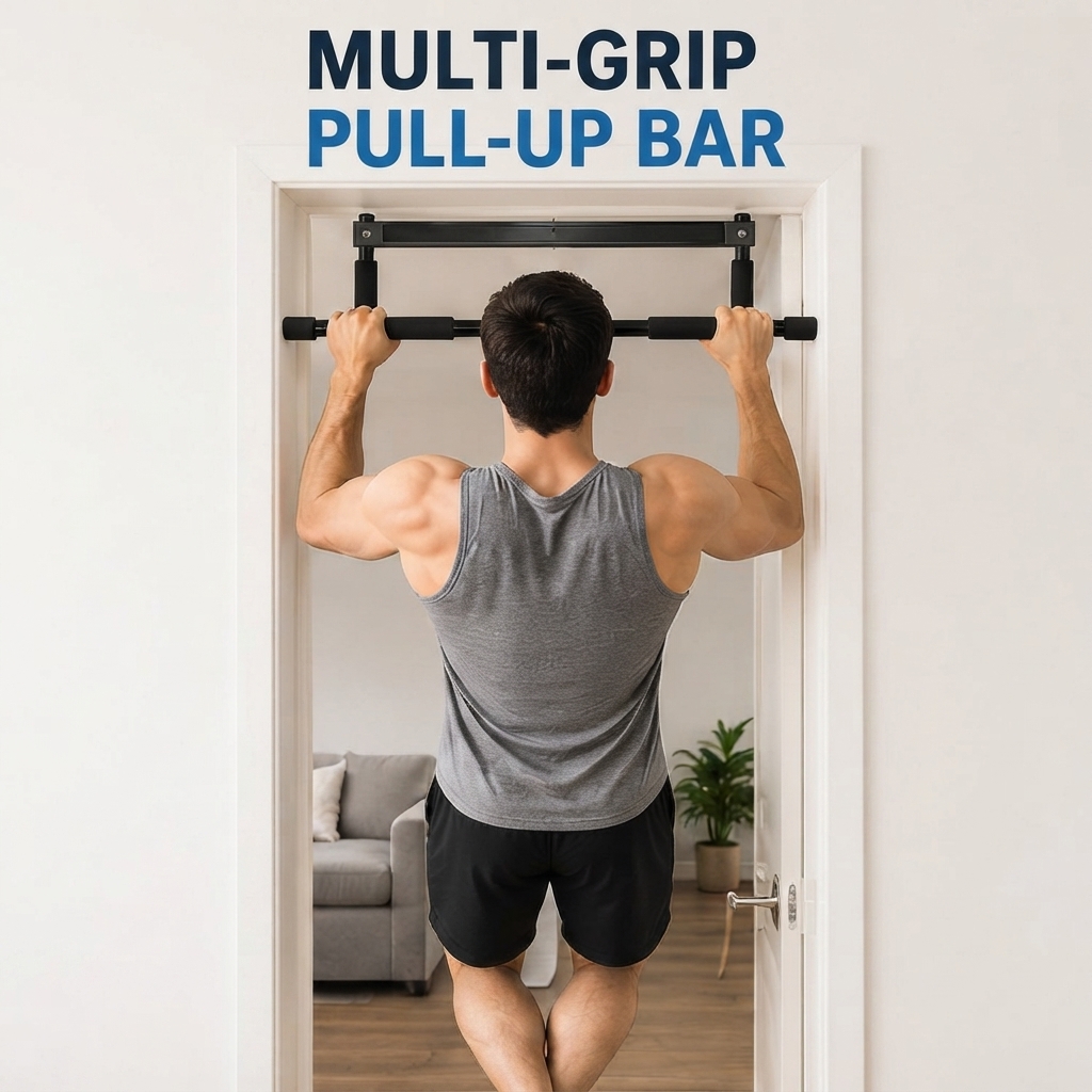 Door Pull Up Bar No Screw - Multifunktionale Türzugstange, schraubenlose Klimmzugstange, Fitnessgerät für