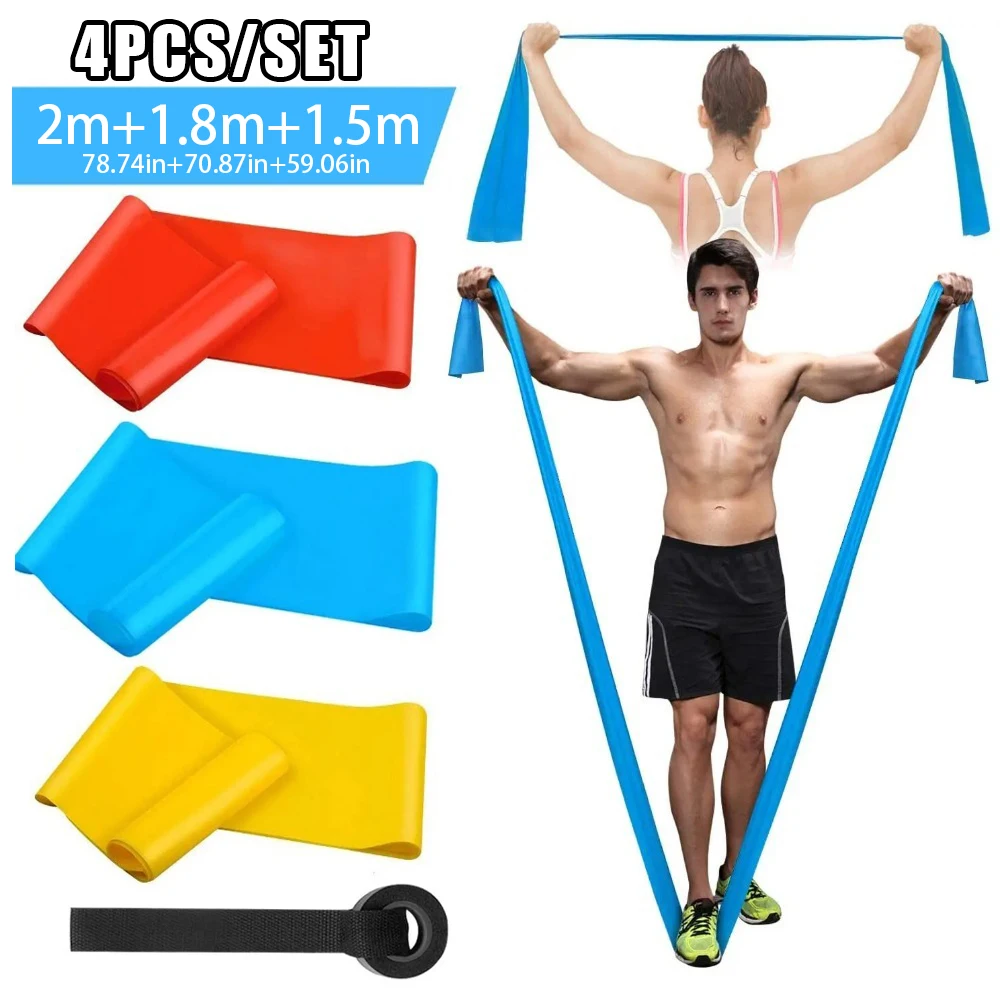 Pilates Bar Kit With Resistance Bands - 4 Teile/satz Elastische Fitness Bands Widerstand