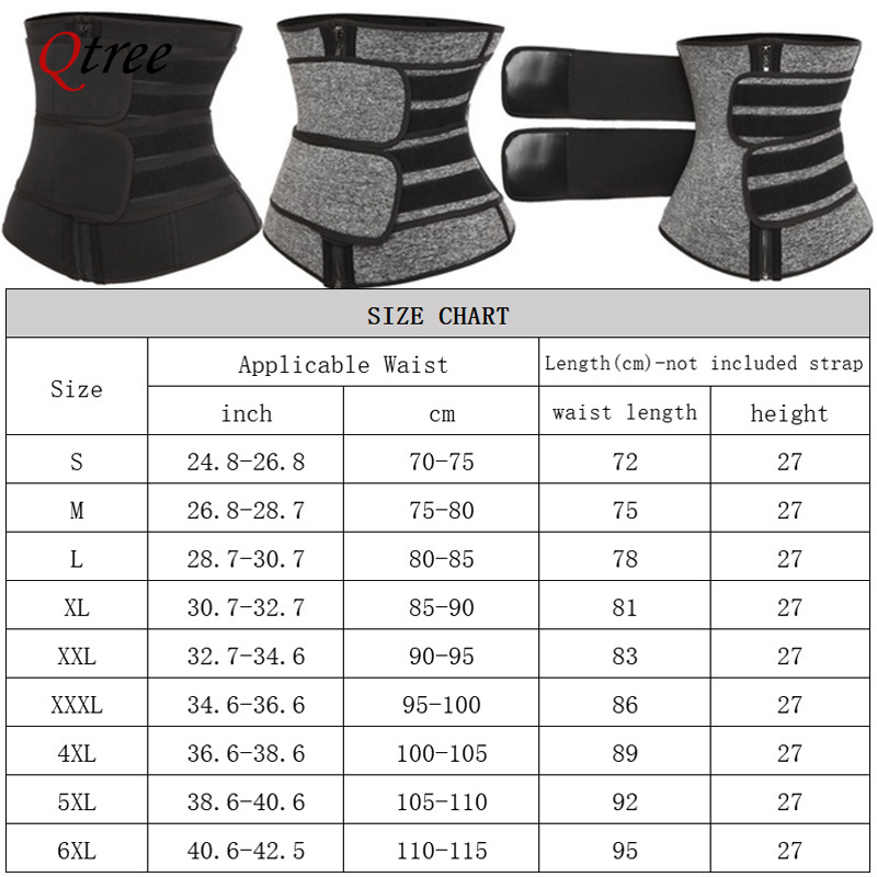 Qtree Taillentrainer in Übergr – Sweat Waist Trainer Belt Neoprene Bewertung und Preis