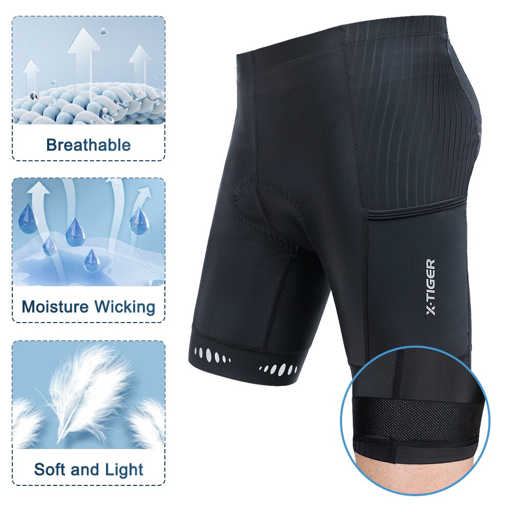 X-TIGER Herren-Radhose mit Ges – Padded Cycling Shorts 5D Gel Bewertung und Preis