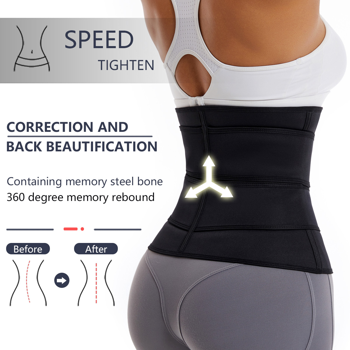 Damen-Taillentrainer-Gürtel mi – Sweat Waist Trainer Belt Neoprene Bewertung und Preis