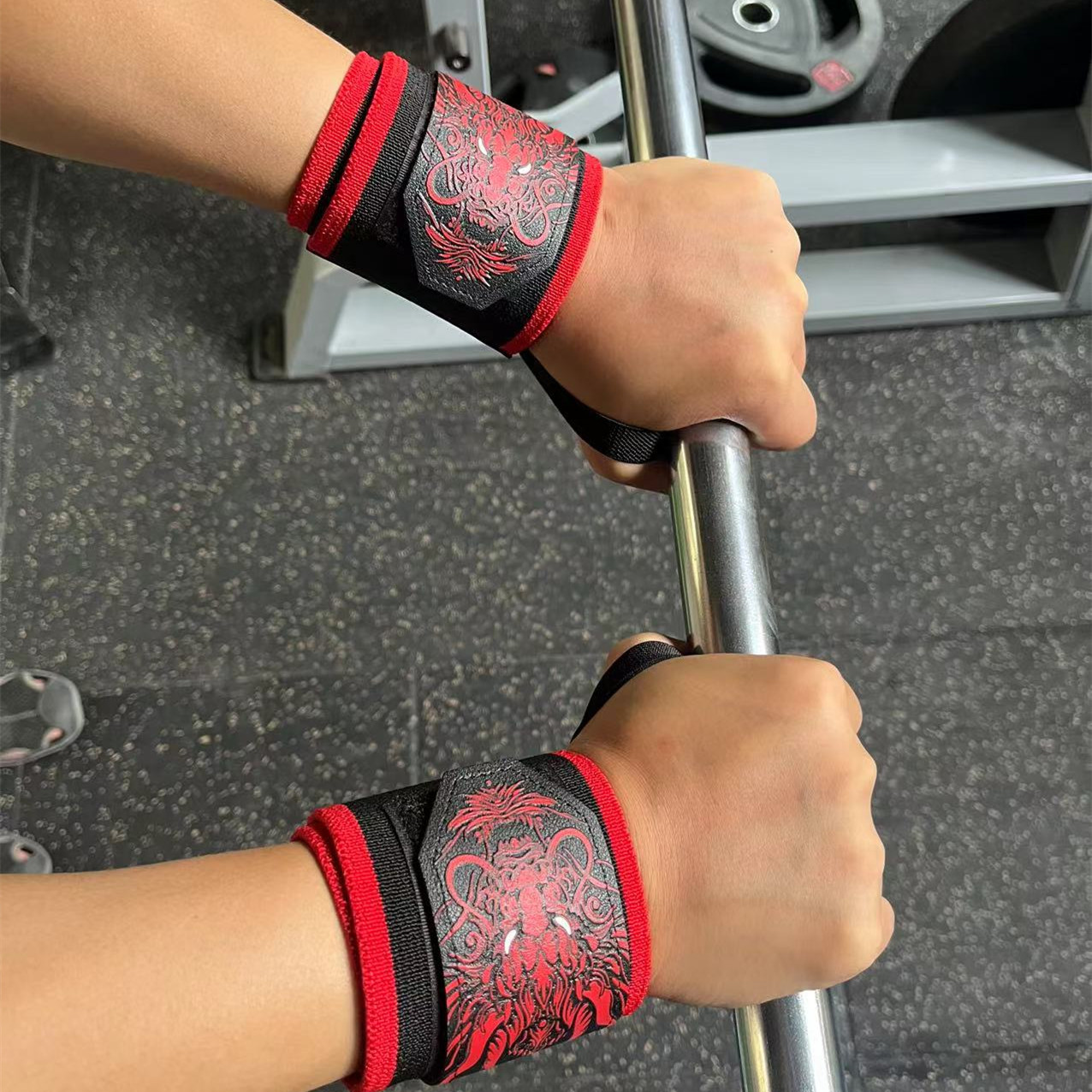 1 paar Chinesischen Drachen Fi – Wrist Wraps Weightlifting Support Bewertung und Preis