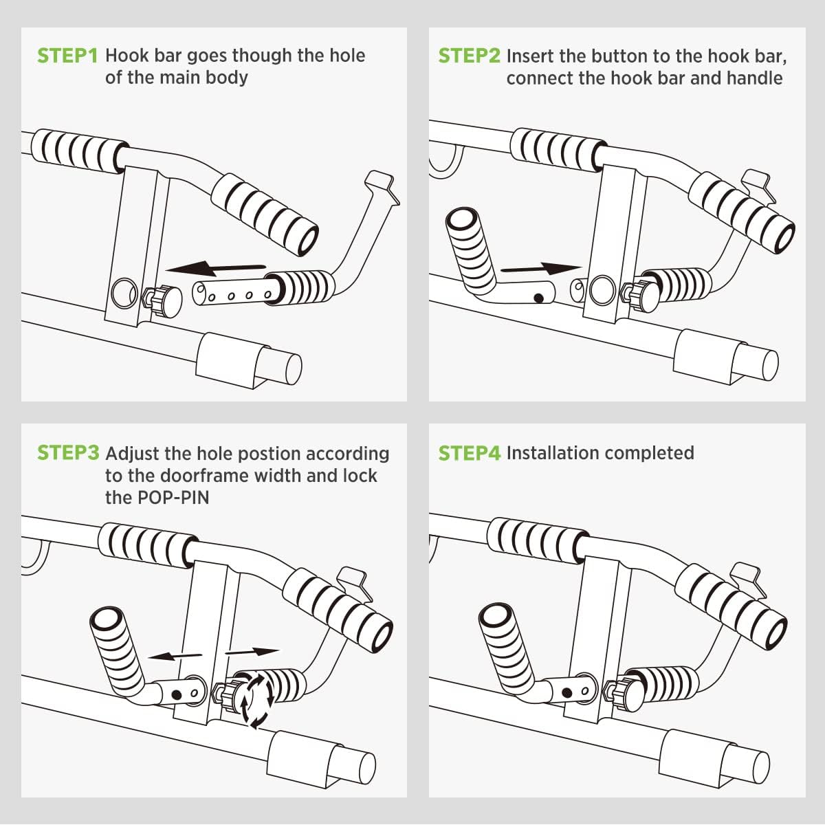 Türkanten-Klimmzugstange ohne  – Door Pull Up Bar No Screw Bewertung und Preis