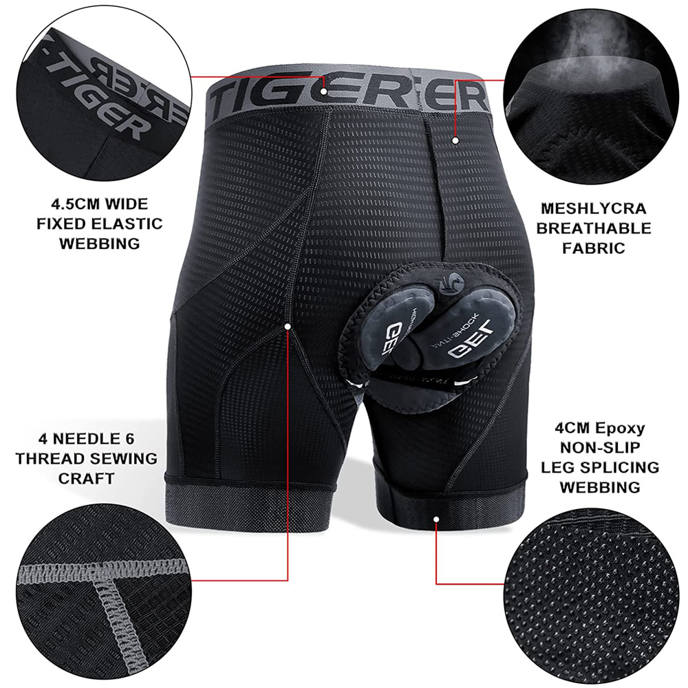 X-TIGER Herren-Radunterwäsche- – Padded Cycling Shorts 5D Gel Bewertung und Preis