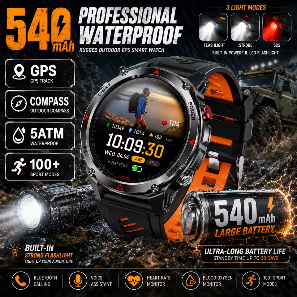 Militärische 540mAh GPS Smartw – Resistance Bands Set With Handles Bewertung und Preis