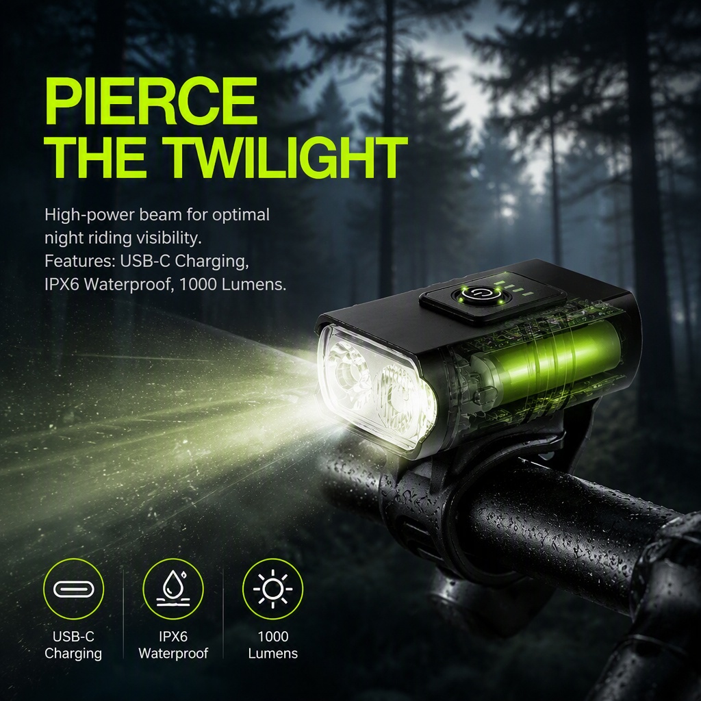 Fahrradlicht USB Wiederaufladb – Rechargeable Bicycle Headlight 1000 Lumen Bewertung und Preis
